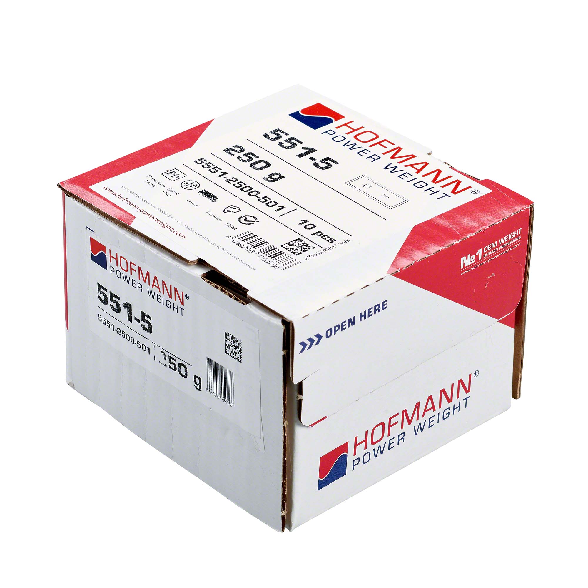 HOFMANN POWER WEIGHT-Klebegewicht - Typ 551, 250 g, Blei, Silber-5551-2500-501