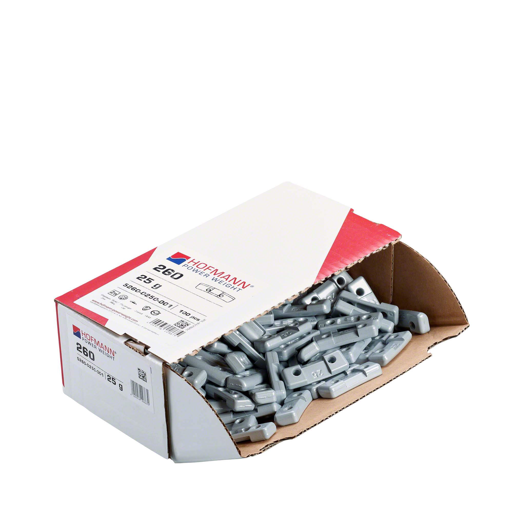 HOFMANN POWER WEIGHT-Sicherheitsgewicht - Typ 260, 25 g, Zink, Silber-5260-0250-001