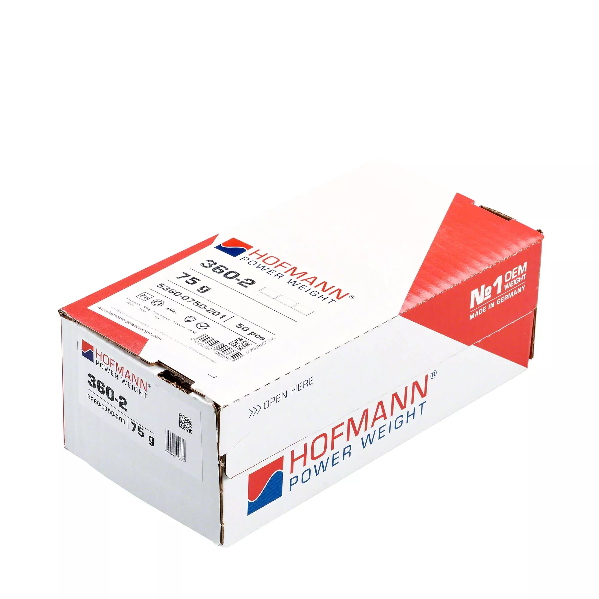 HOFMANN POWER WEIGHT-Klebegewicht - Typ 360, 75 g, Zink, Silber-5360-0750-201