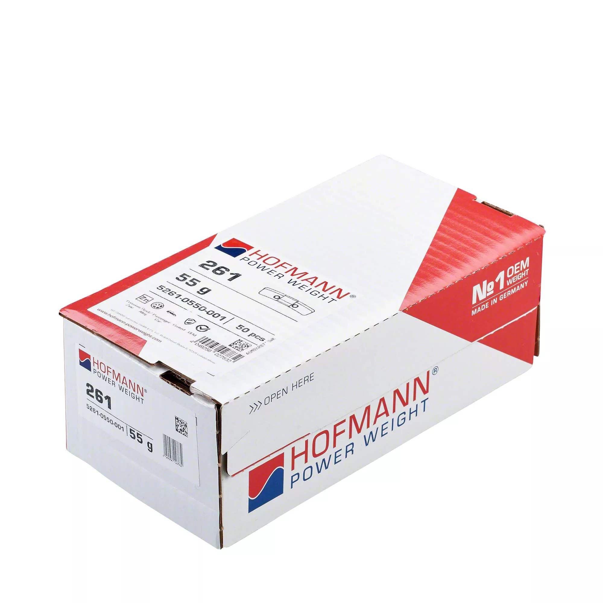 HOFMANN POWER WEIGHT-Sicherheitsgewicht - Typ 261, 55 g, Zink, Silber-5261-0550-001