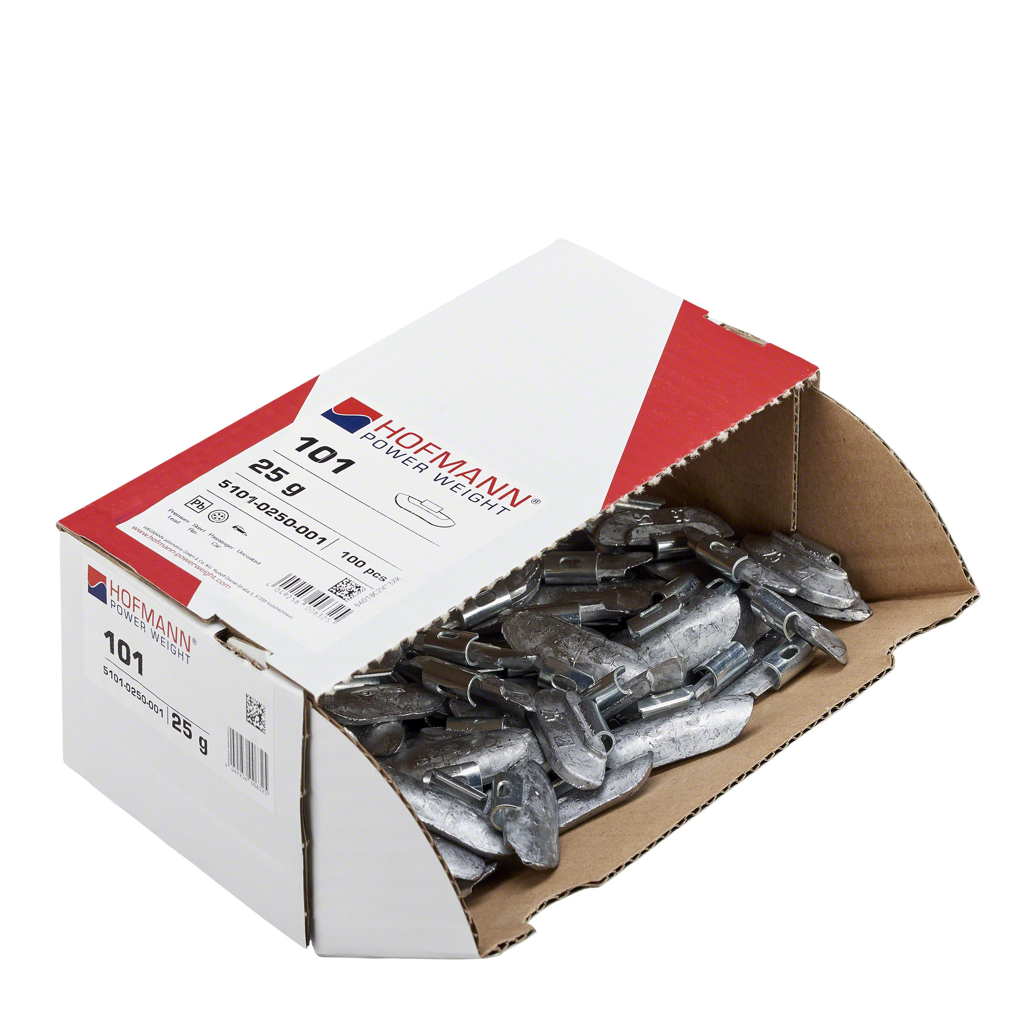 HOFMANN POWER WEIGHT-100x Schlaggewicht Hofmann Power Weight - Typ 101, 25 g, Blei, Grau-5101-0250-001