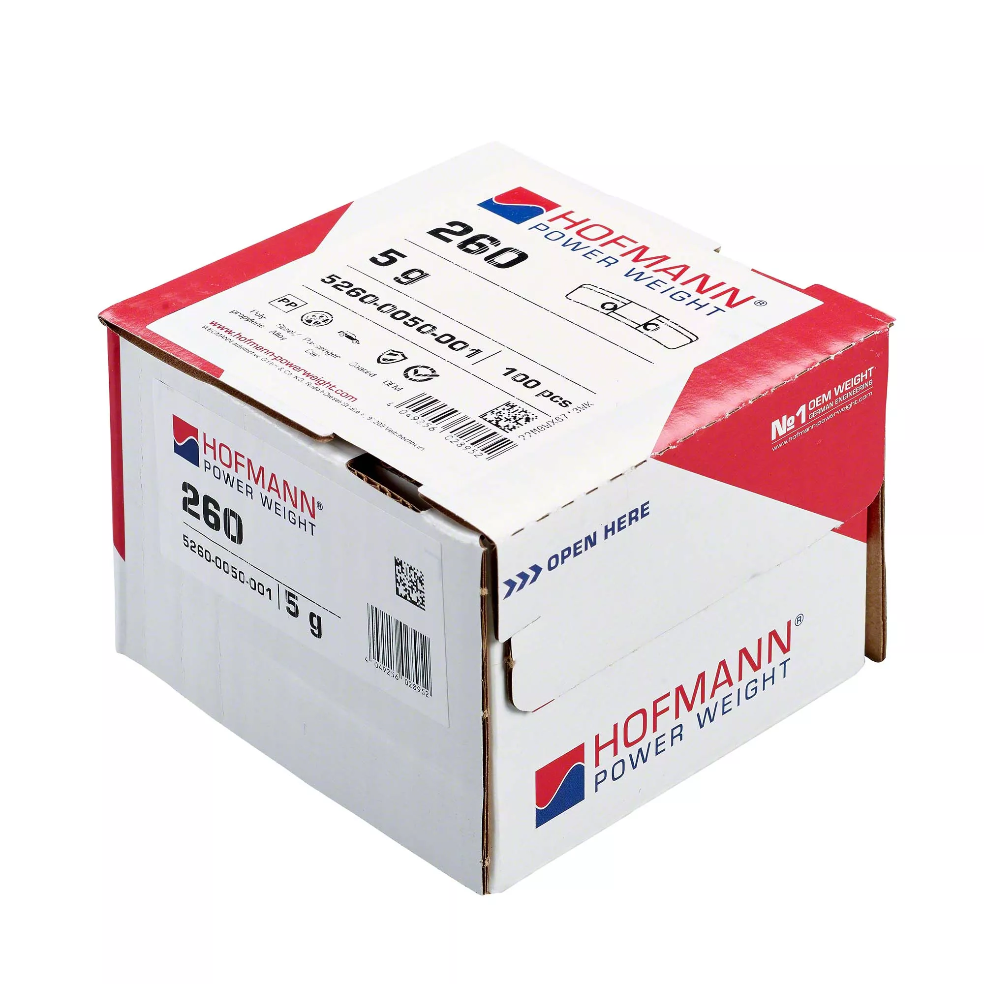 HOFMANN POWER WEIGHT-Sicherheitsgewicht - Typ 260, 5 g, Kunststoff, Silber-5260-0050-001