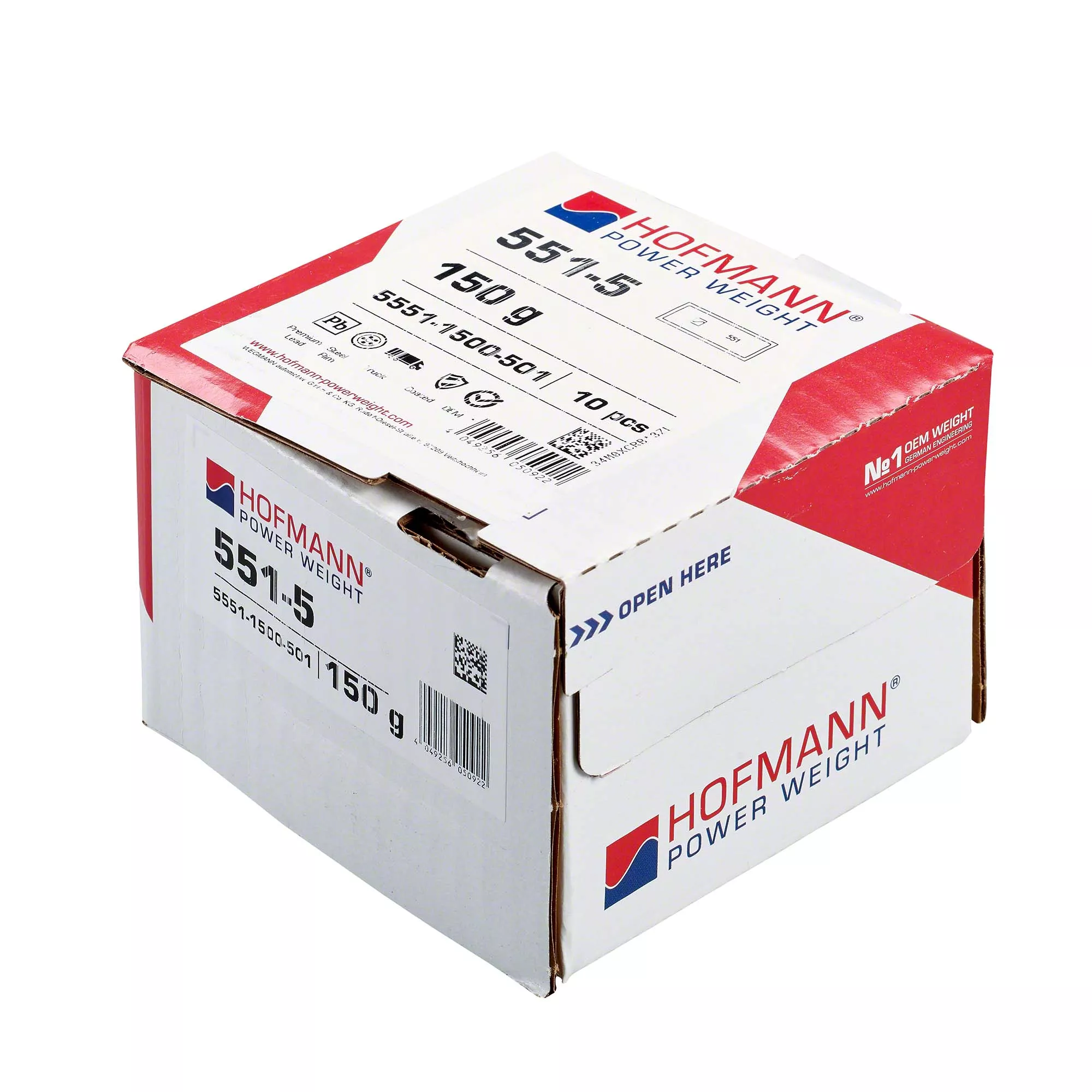 HOFMANN POWER WEIGHT-Klebegewicht - Typ 551, 150 g, Blei, Silber-5551-1500-501