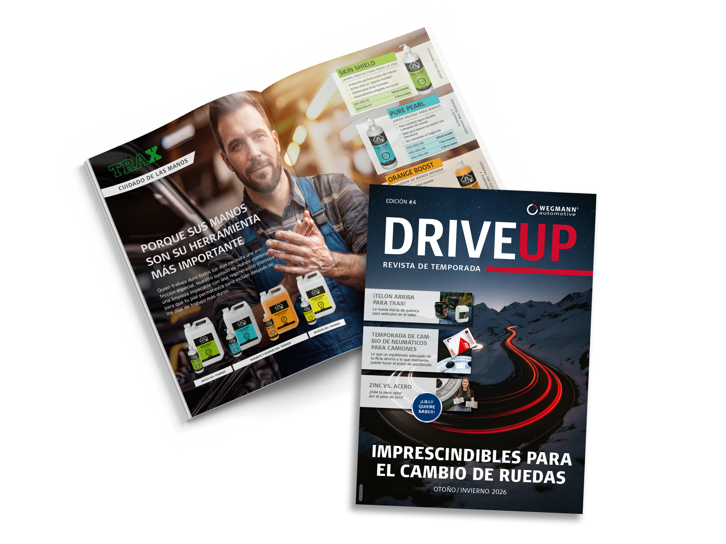 Portada de la revista DriveUp, edición Otoño/Invierno 2026 (extracto en español)