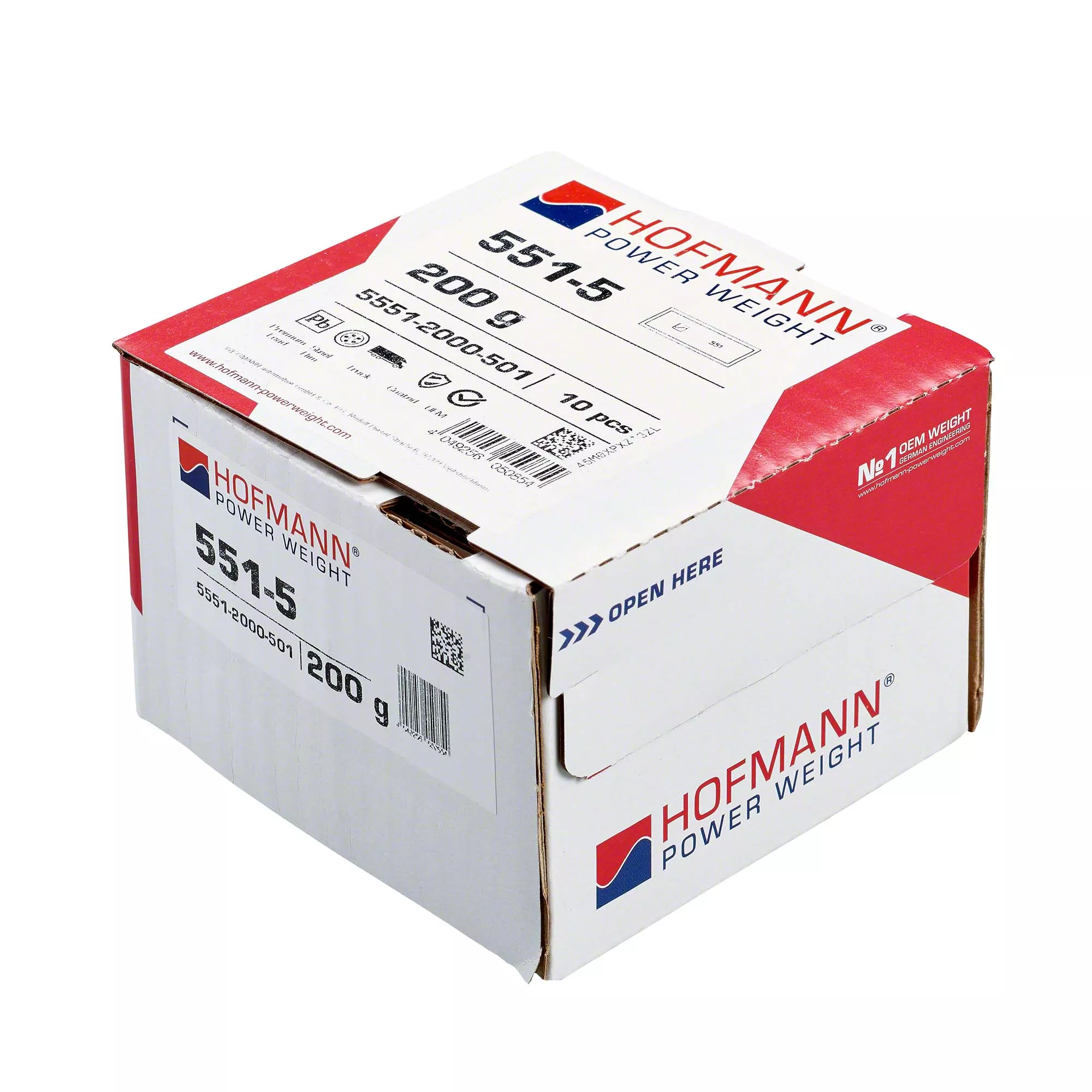 HOFMANN POWER WEIGHT-Klebegewicht - Typ 551, 200 g, Blei, Silber-5551-2000-501