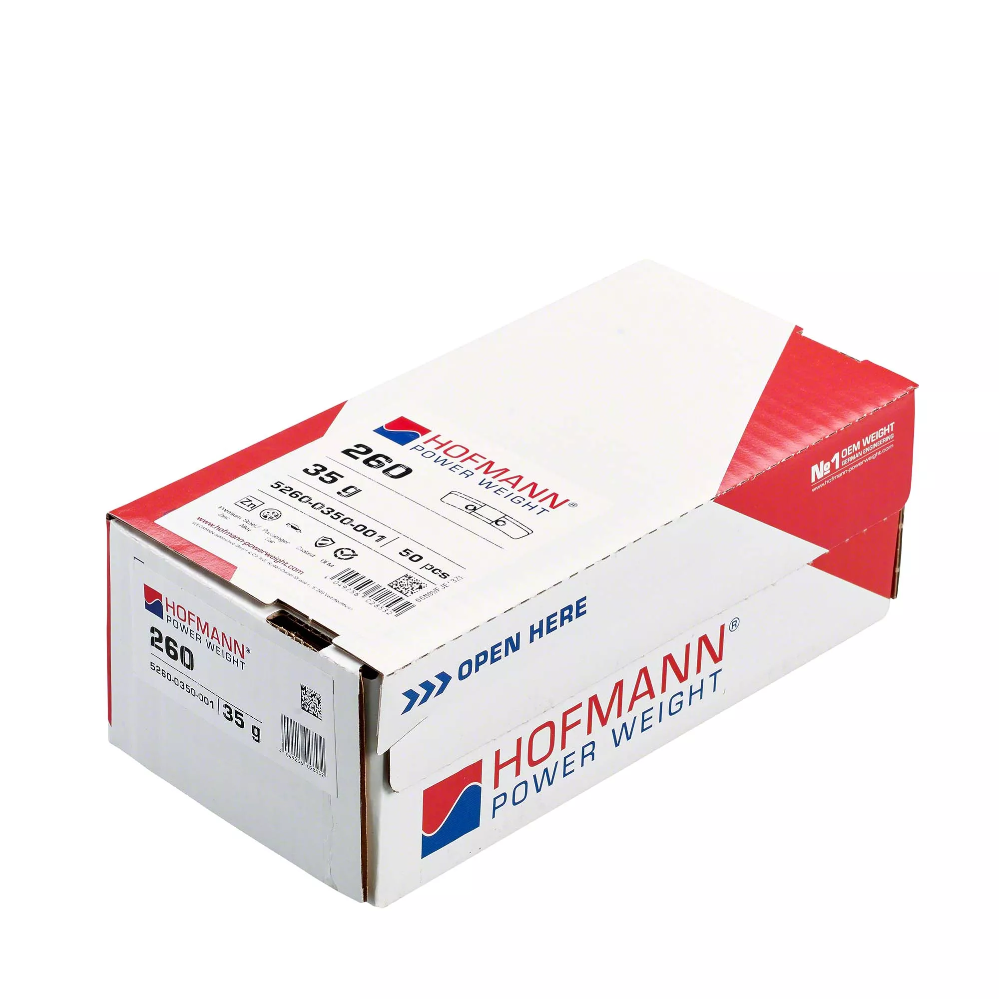 HOFMANN POWER WEIGHT-Sicherheitsgewicht - Typ 260, 35 g, Zink, Silber-5260-0350-001