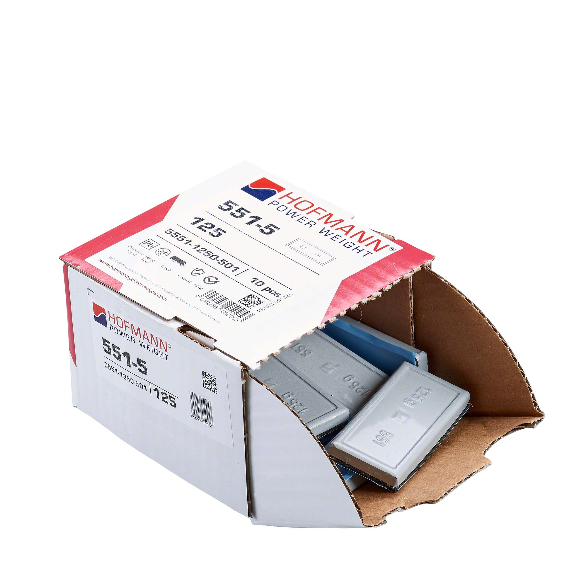 HOFMANN POWER WEIGHT-Klebegewicht - Typ 551, 125 g, Blei, Silber-5551-1250-501