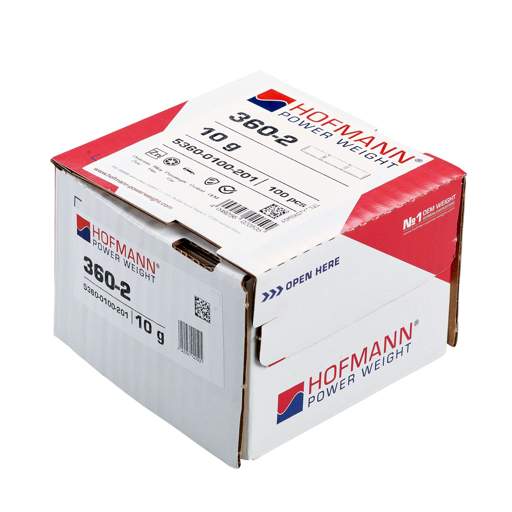 HOFMANN POWER WEIGHT-Klebegewicht - Typ 360, 10 g, Zink, Silber-5360-0100-201