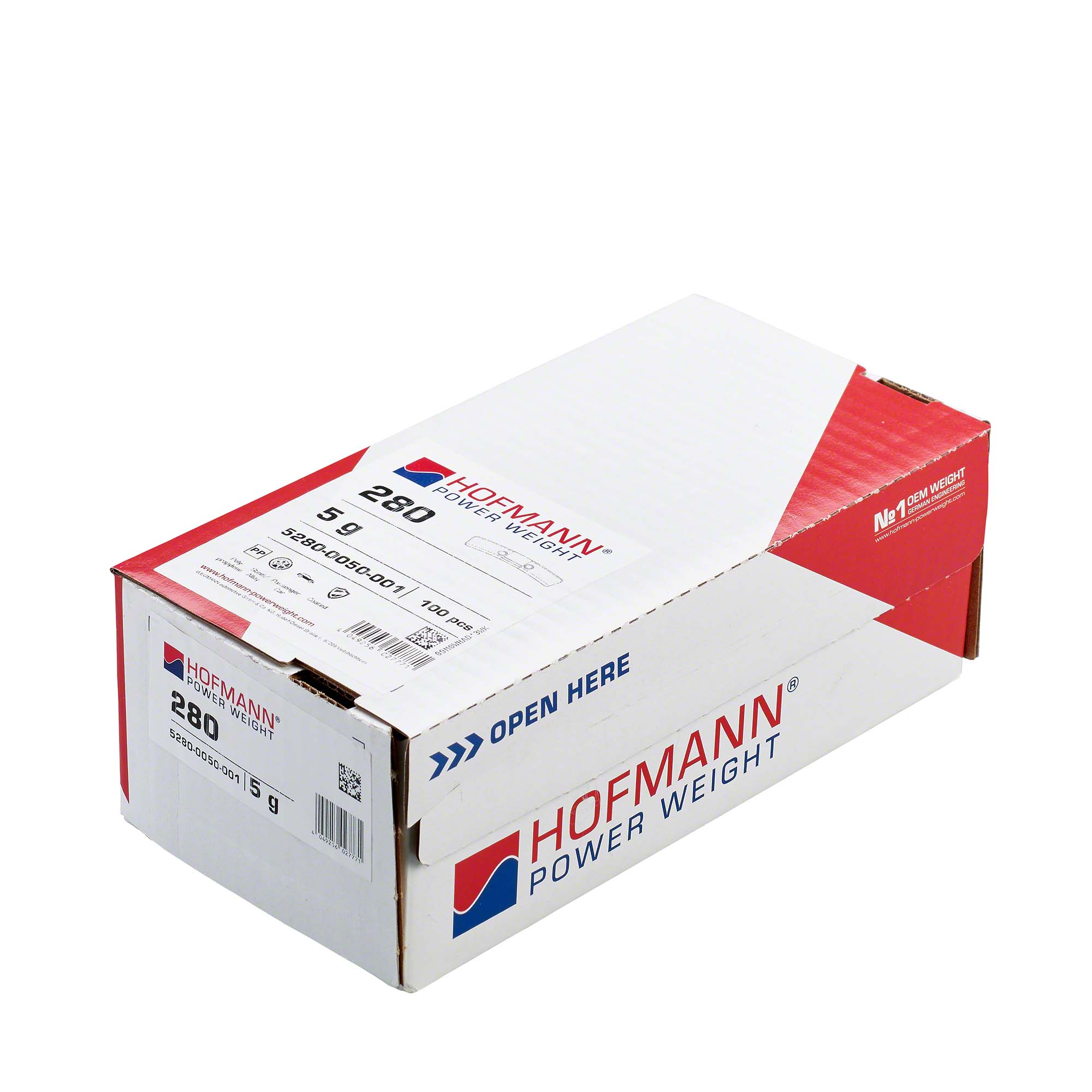 HOFMANN POWER WEIGHT-Sicherheitsgewicht - Typ 280, 5 g, Kunststoff, Silber-5280-0050-001