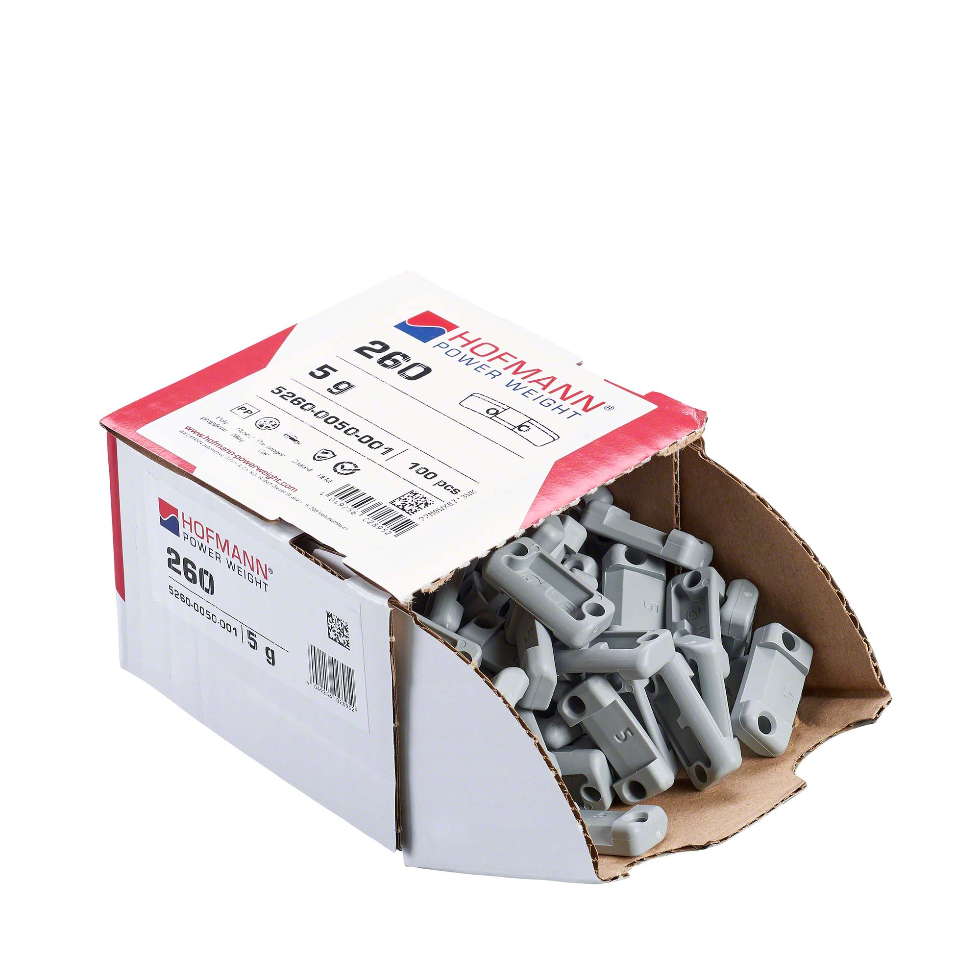 HOFMANN POWER WEIGHT-Sicherheitsgewicht - Typ 260, 5 g, Kunststoff, Silber-5260-0050-001