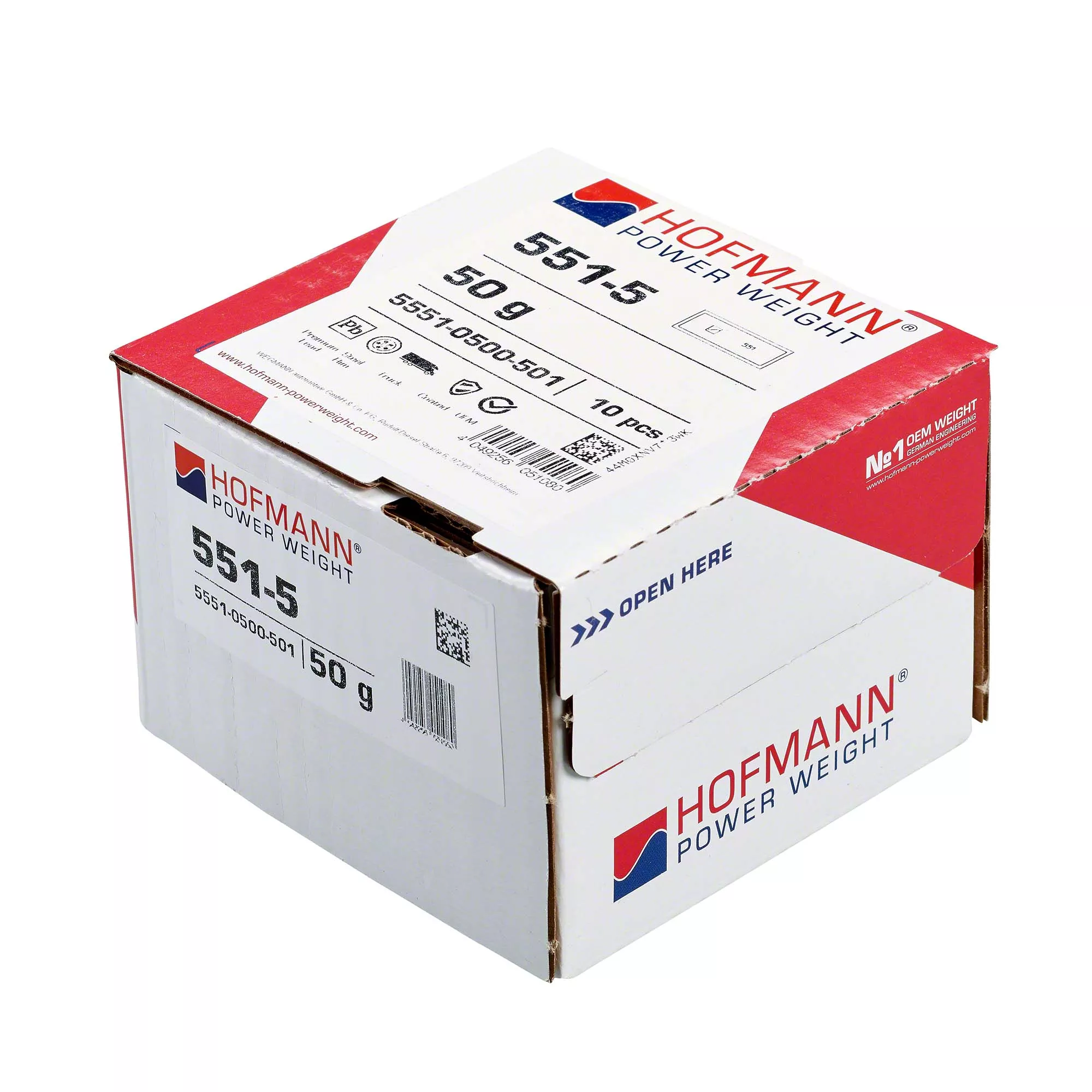 HOFMANN POWER WEIGHT-Klebegewicht - Typ 551, 50 g, Blei, Silber-5551-0500-501