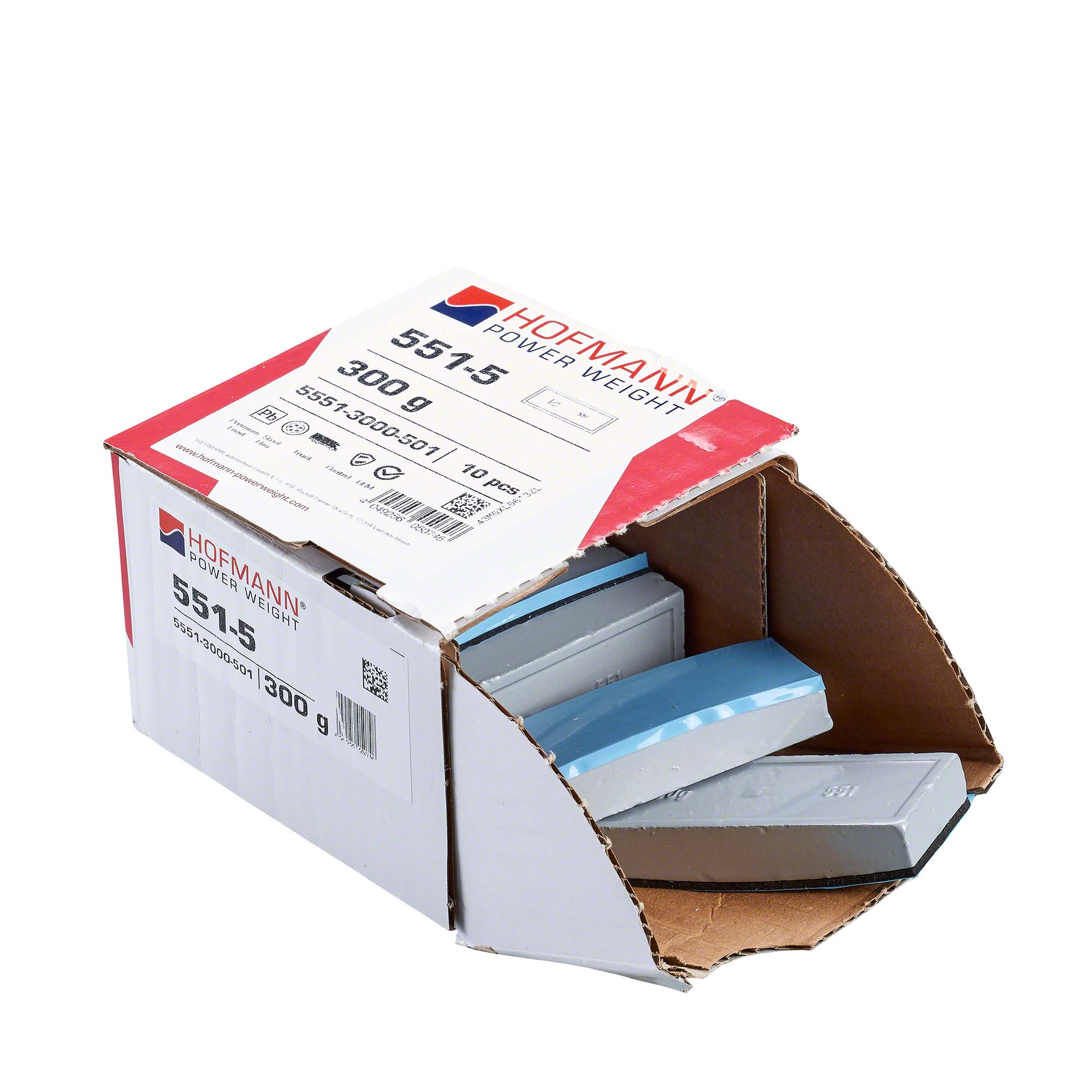 adhesive weight - Typ 551, 300 g, Lead, silver