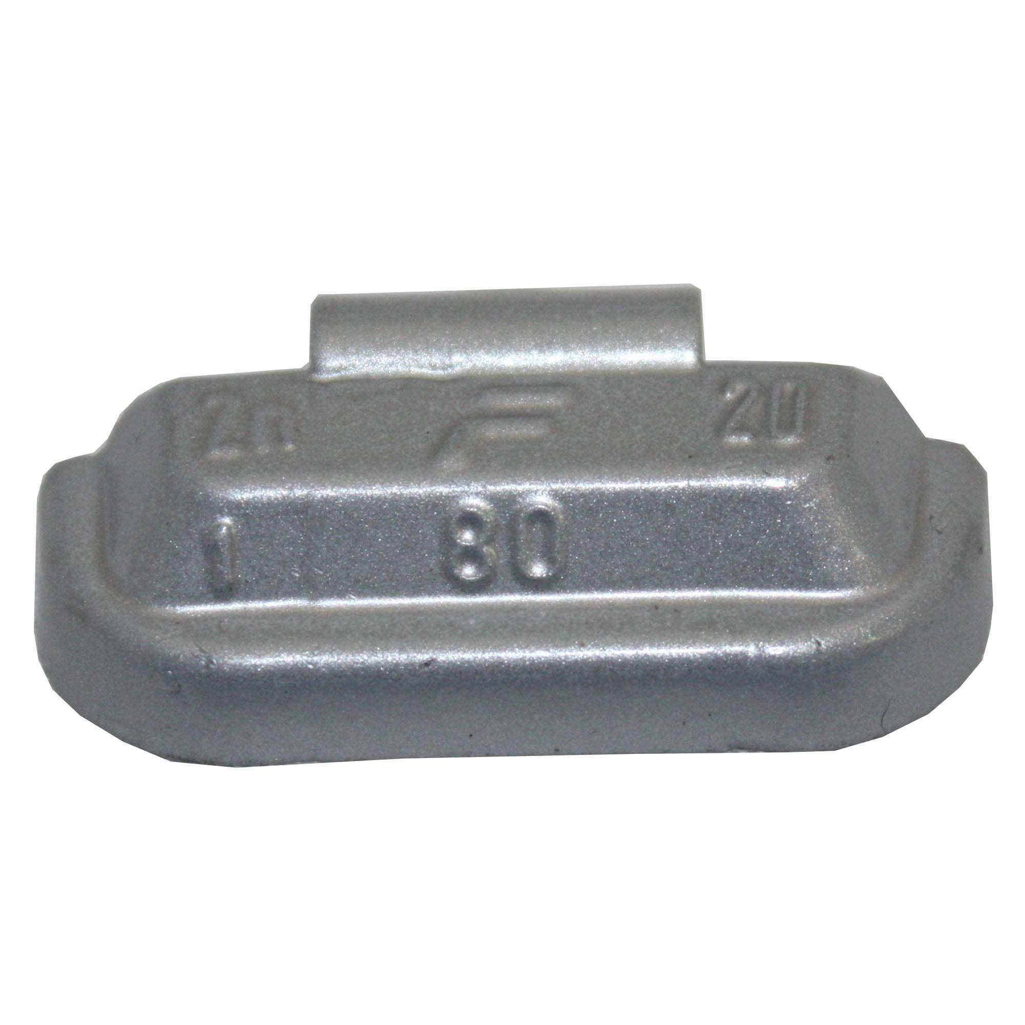 ciężarek nabijany - Typ 80, 20 g, cynk, srebrny