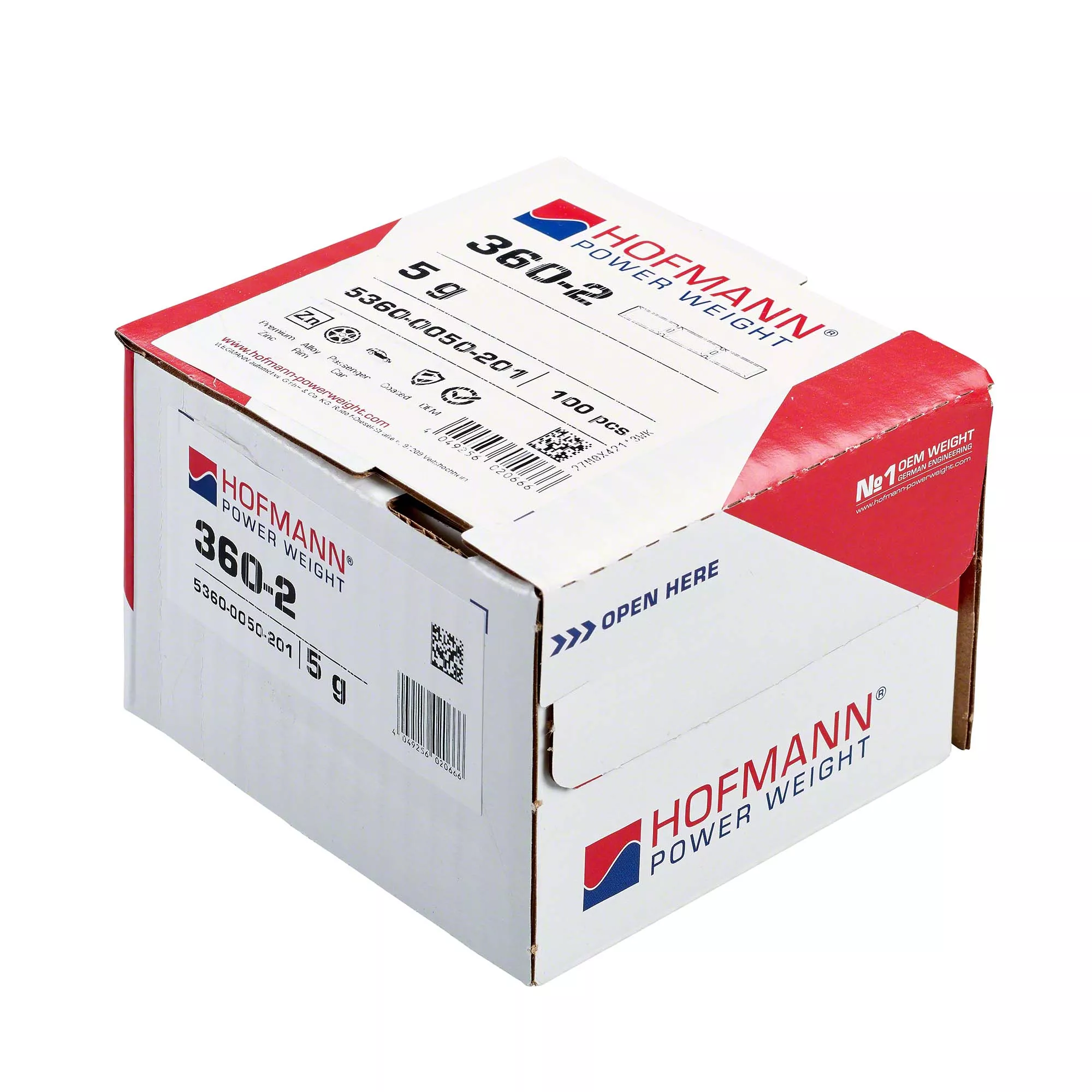 HOFMANN POWER WEIGHT-Klebegewicht - Typ 360, 5 g, Zink, Silber-5360-0050-201